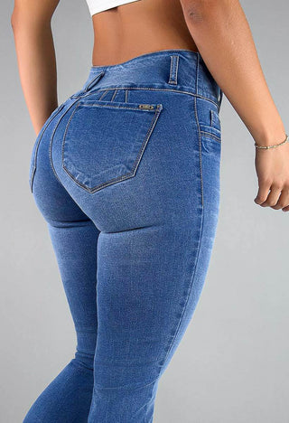 Jeans Skinny Regular Tiro Medio 21151