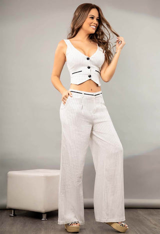 SET PANTALON PALAZZO CHALECO
