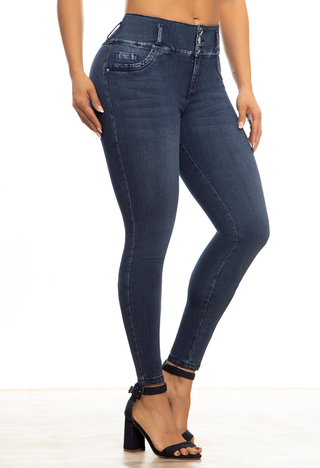 JEAN TOBILLERO TIRO MEDIO 3 BOTONES - MARCA COLOMBIANA DE JEANS FIARA