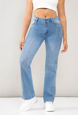 Jeans Bota Recta Tiro Alto 21018