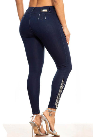 JEGGINS TOBILLERO PINZAS 3 BOTONES CON RUEDO