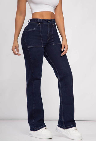 Pantalon Bota Recta Bolsillo 1b