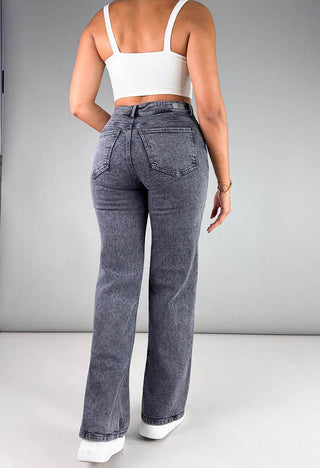 Jeans Straight Tiro Alto 21136