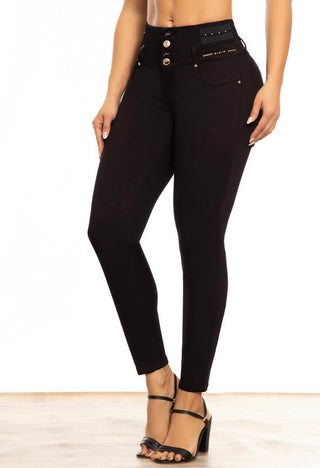 PANTALON TOBILLERO PINZAS 4 BOTONES CON RUEDO