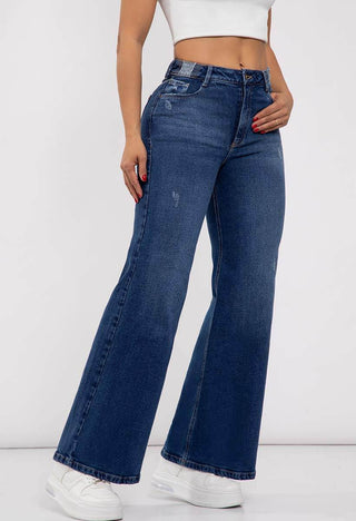 JEAN WIDE LEG TIRO ALTO