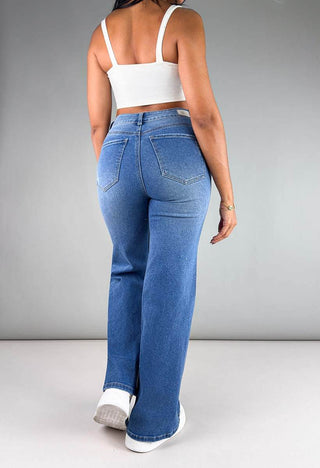 Jeans Wide Leg Tiro Alto 76273