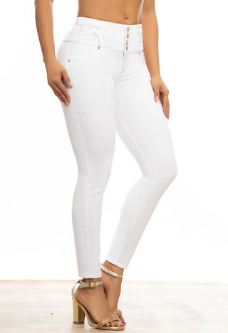 Jeans Skinny Tiro Alto Levanta Cola 95158