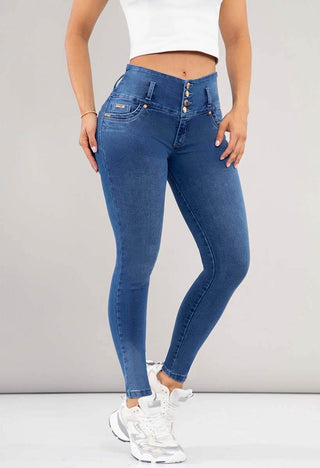 Jeans Skinny Tiro Alto 76129