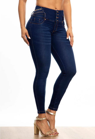 PANTALON TOBILLERO COTILLA 4 BOTONES CON RUEDO