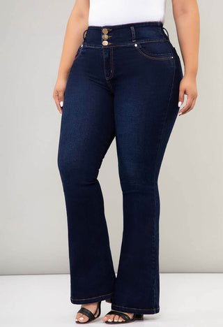 Jeans Curvy Bota Campana Tiro Medio 76087