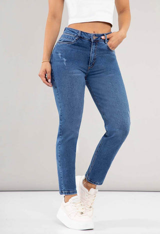Jeans Mom Fit Tiro Alto 20913