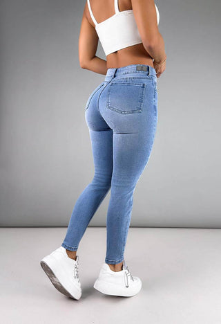 Jeans Skinny Tiro Alto 21074