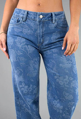 Jeans Mom Fit Tiro Alto 76156