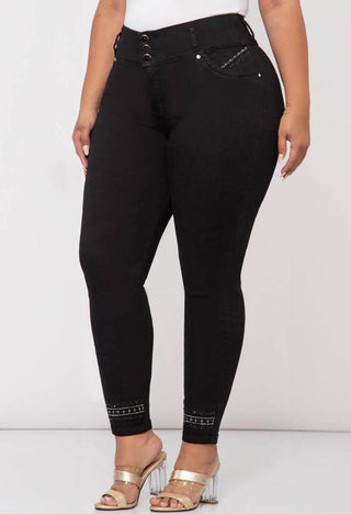 Jean Levanta Cola Negro Tiro Alto 75985