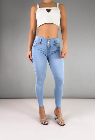 Jeans Skinny Tiro Medio 95370