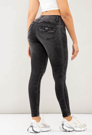 Jeans Skinny Tiro Alto 95345