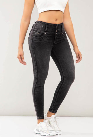 Jeans Skinny Tiro Alto 95345