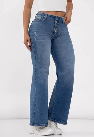 PANTALON WIDE LEG TIRO ALTO