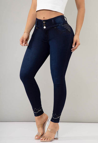 Jean Skinny Tiro Medio Levanta Cola 95285