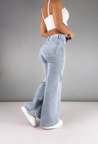 Jeans Wide Leg Tiro Alto 76271