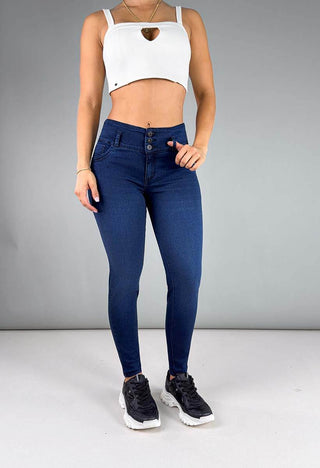 Jeans Skinny Tiro Medio 21104