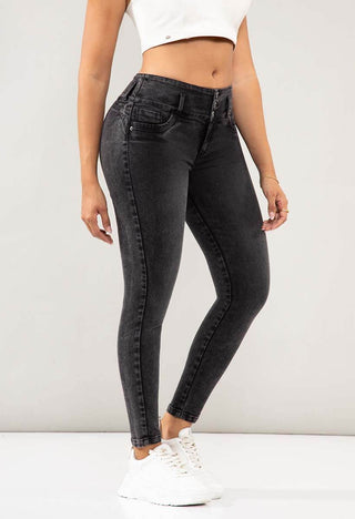 Jeans Skinny Tiro Medio 76169