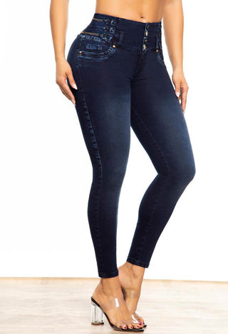 PANTALON TOBILLERO PINZAS 4 BOTONES CON RUEDO