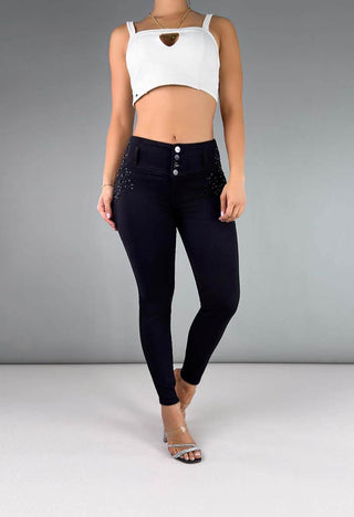Jeans Skinny Tiro Alto 95379