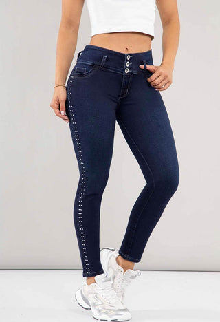 Jeans Skinny Tiro Medio 21010