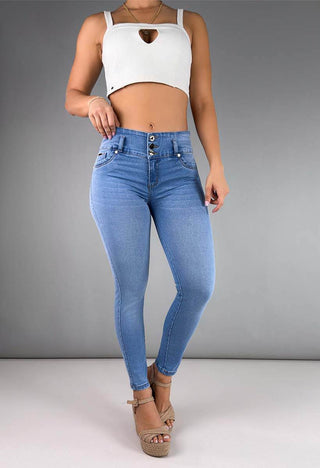 Jeans Skinny Tiro Medio 95348