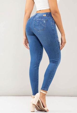 Jeans Skinny Tiro Medio 95349