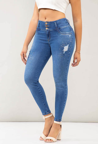 Jeans Skinny Tiro Medio 95349