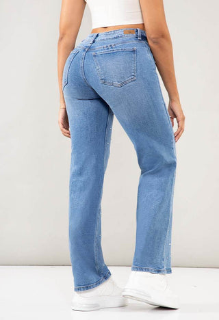 Jeans Bota Recta Tiro Alto 76185