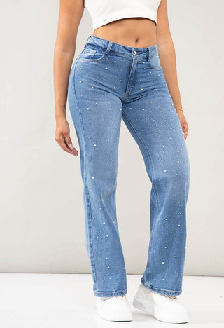 Jeans Bota Recta Tiro Alto 76185