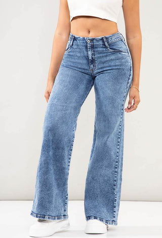 Jeans Wide Leg Tiro Alto 76184