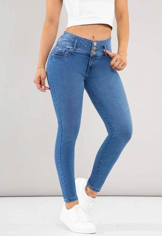 Jeans Skinny Tiro Medio 76115