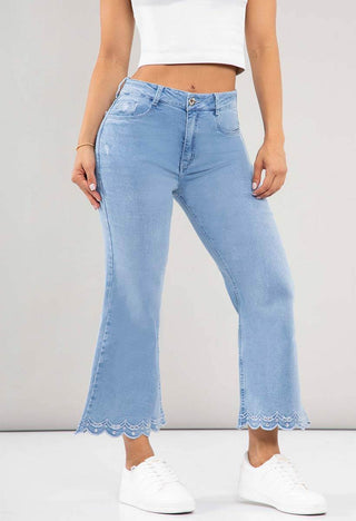 Jeans Culotte Tiro Medio 76140