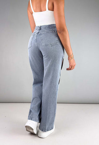 Jeans Mom Fit Tiro Alto Mujer 21128