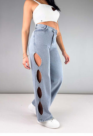 Jeans Mom Fit Tiro Alto Mujer 21128