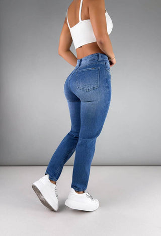 Jeans Mom Fit Tiro Alto 76268