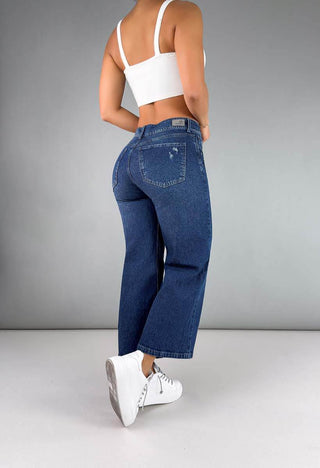 Jeans Culotte Tiro Alto 21113