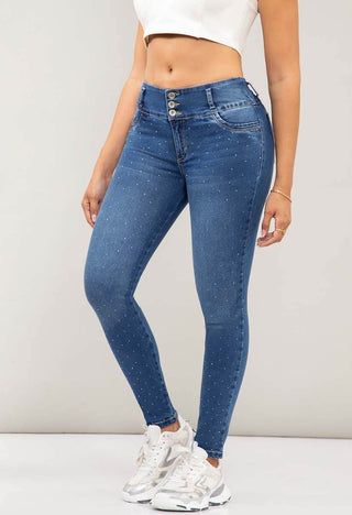 Jeans Skinny Tiro Medio  21070