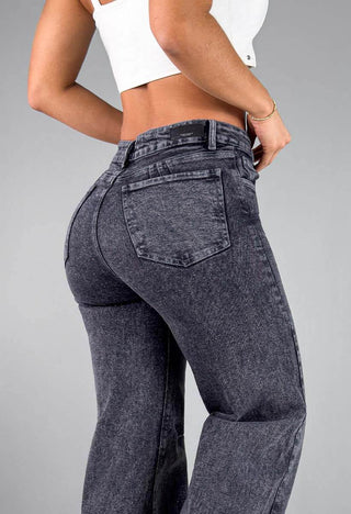 Jeans Wide Leg Tiro Alto 21156