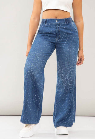 Jeans Wide Leg Tiro Alto 21079