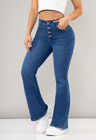 Jeans Bota Campana Tiro Alto 76036