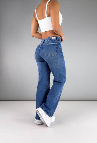 Jeans Wide Leg Tiro Alto 76299