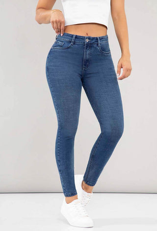 Jeans Skinny Tiro Medio 21031