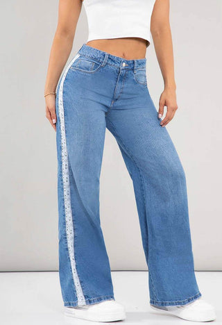 Jeans Wide Leg Tiro Alto 20992
