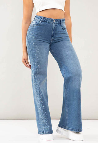 Jeans Wide Leg Tiro Alto 76183