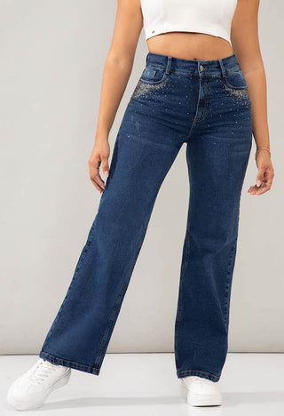 Jeans Straight Tiro Medio 21033